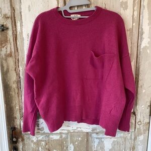 We The Free Fuchsia Crew Neck Sweater - Cashmere - size XS